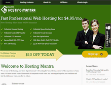 Tablet Screenshot of hostingmantra.com